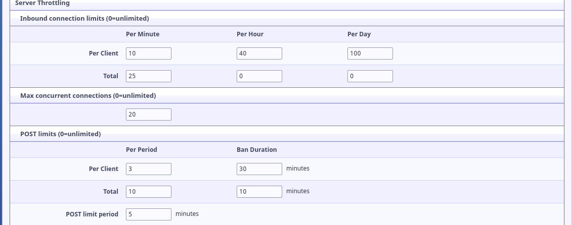 rate limiting stuff